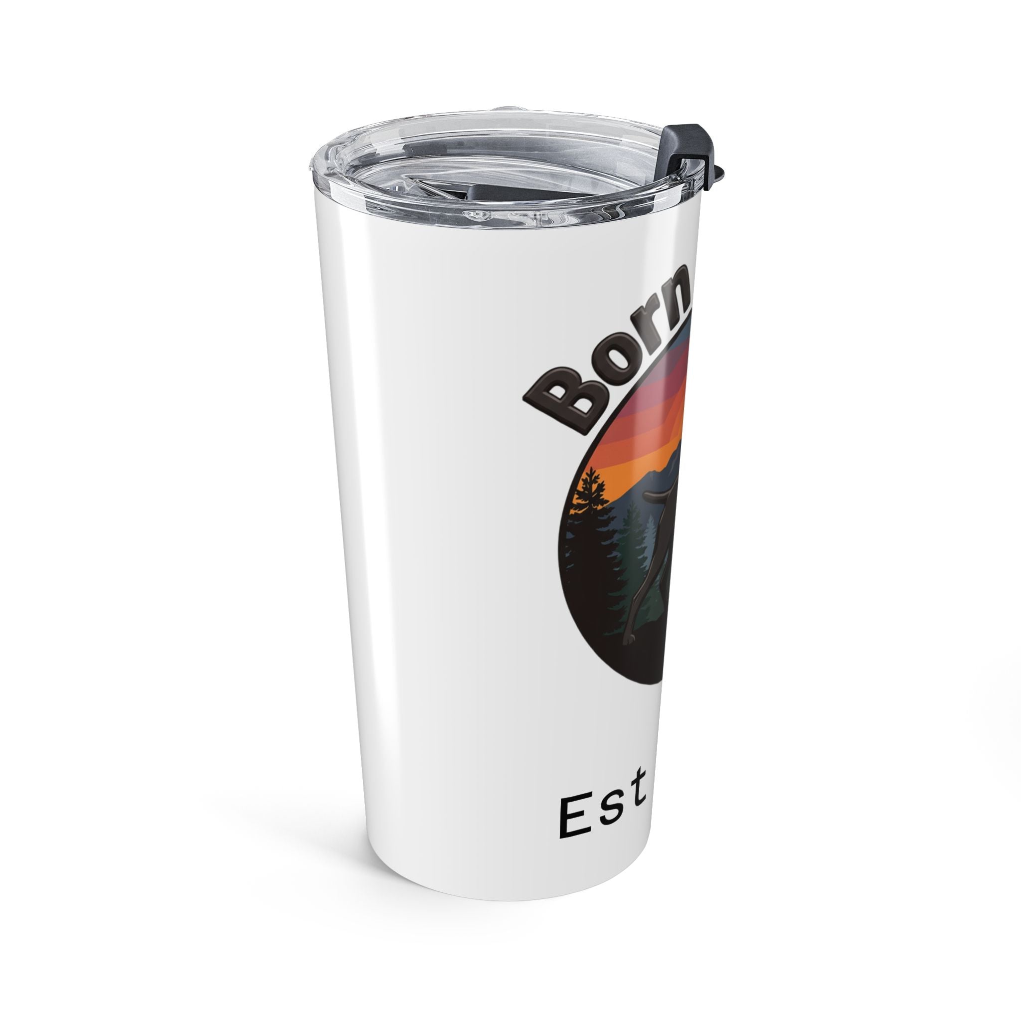 Born to Point 20oz Tumbler — Hunting Dog Sunset Travel Cup