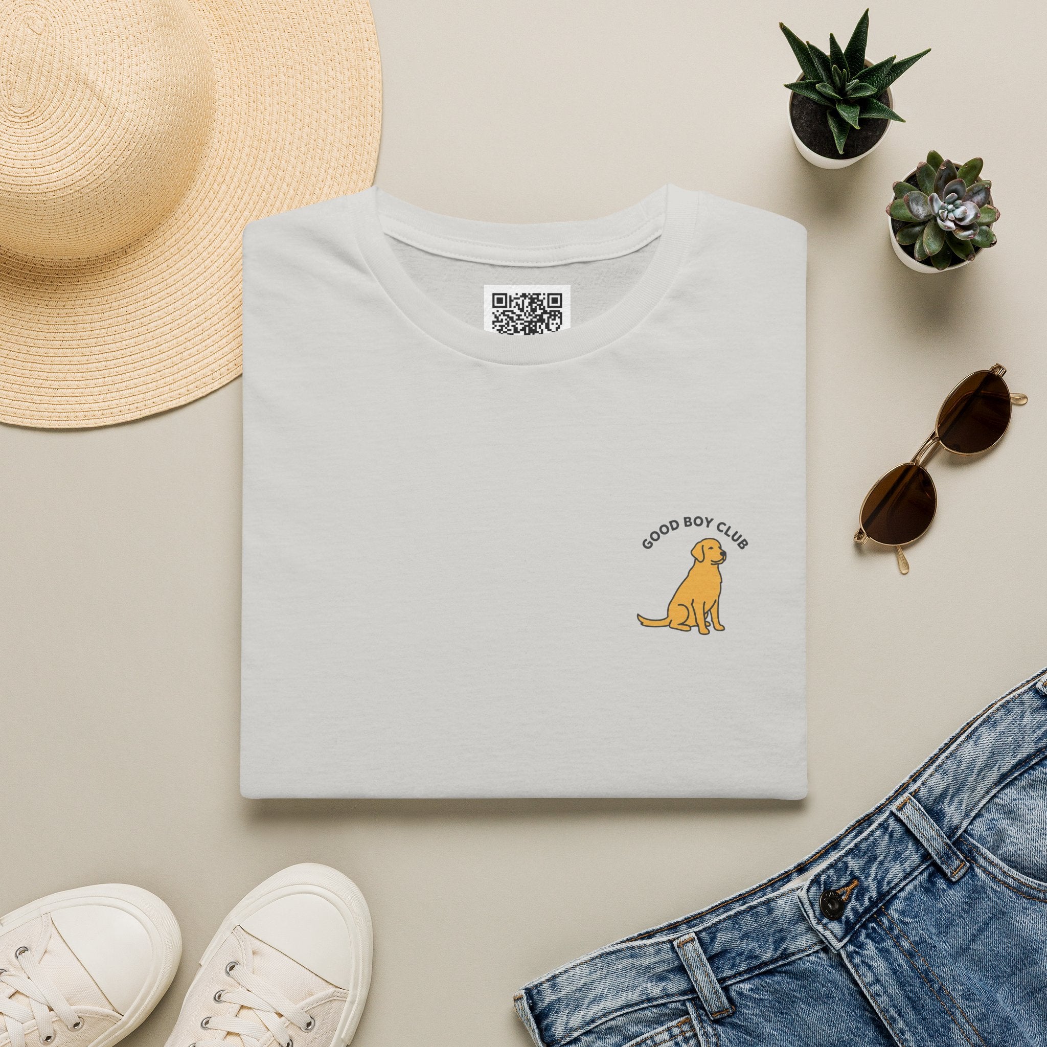 Golden Retriever Good Boy Club Print T-Shirt