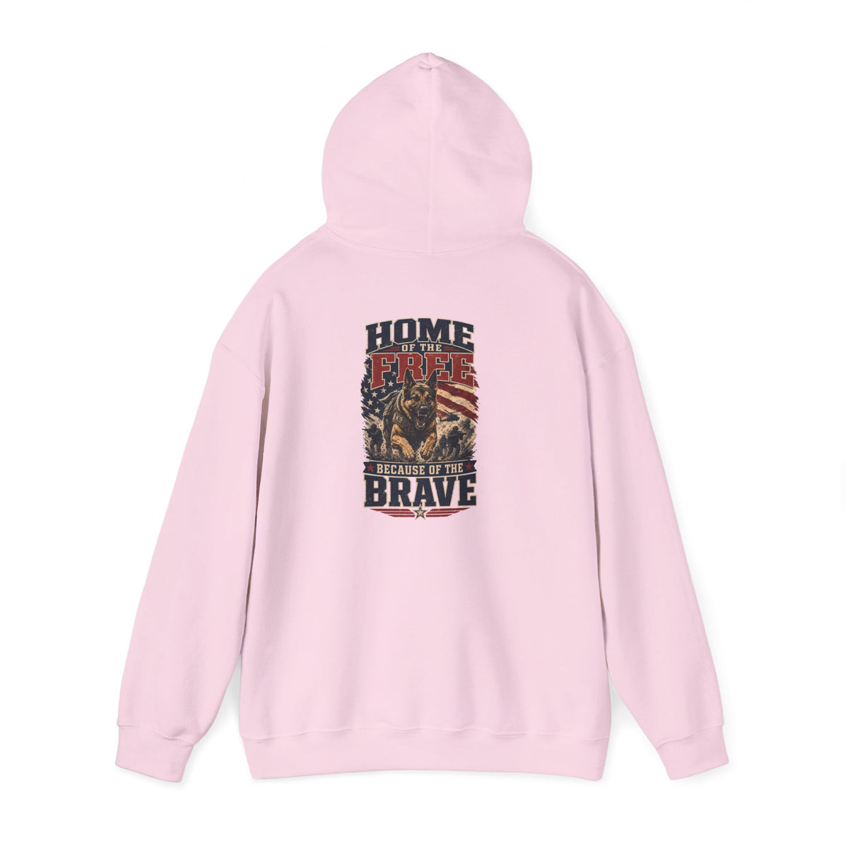 1776 Patriotic Hoodie — "Free Because of the Brave" Military Veteran Sweatshirt