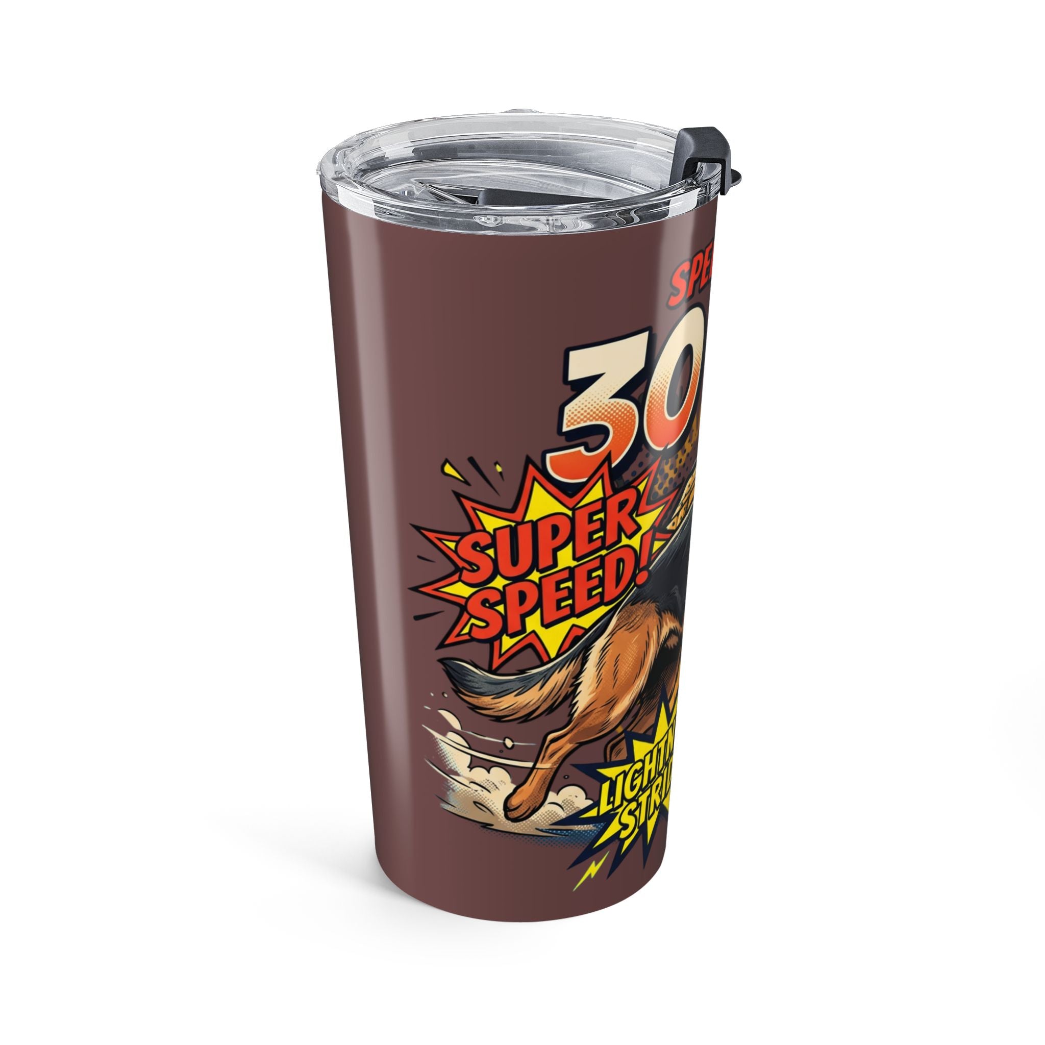 20oz "Speed Badge 30 MPH" German Shepherd Tumbler