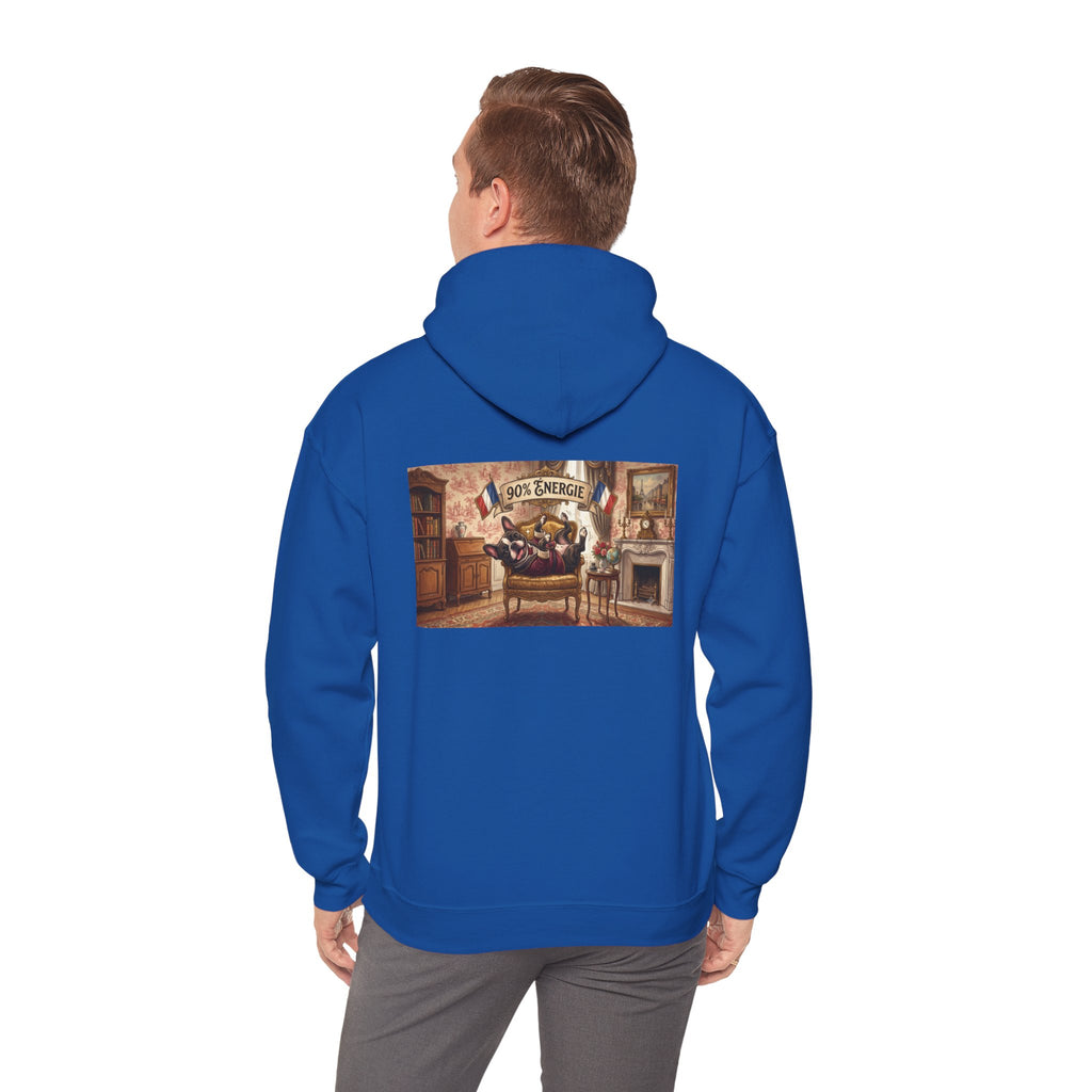 Frenchie Hoodie 90% Energy — Graphic Pullover