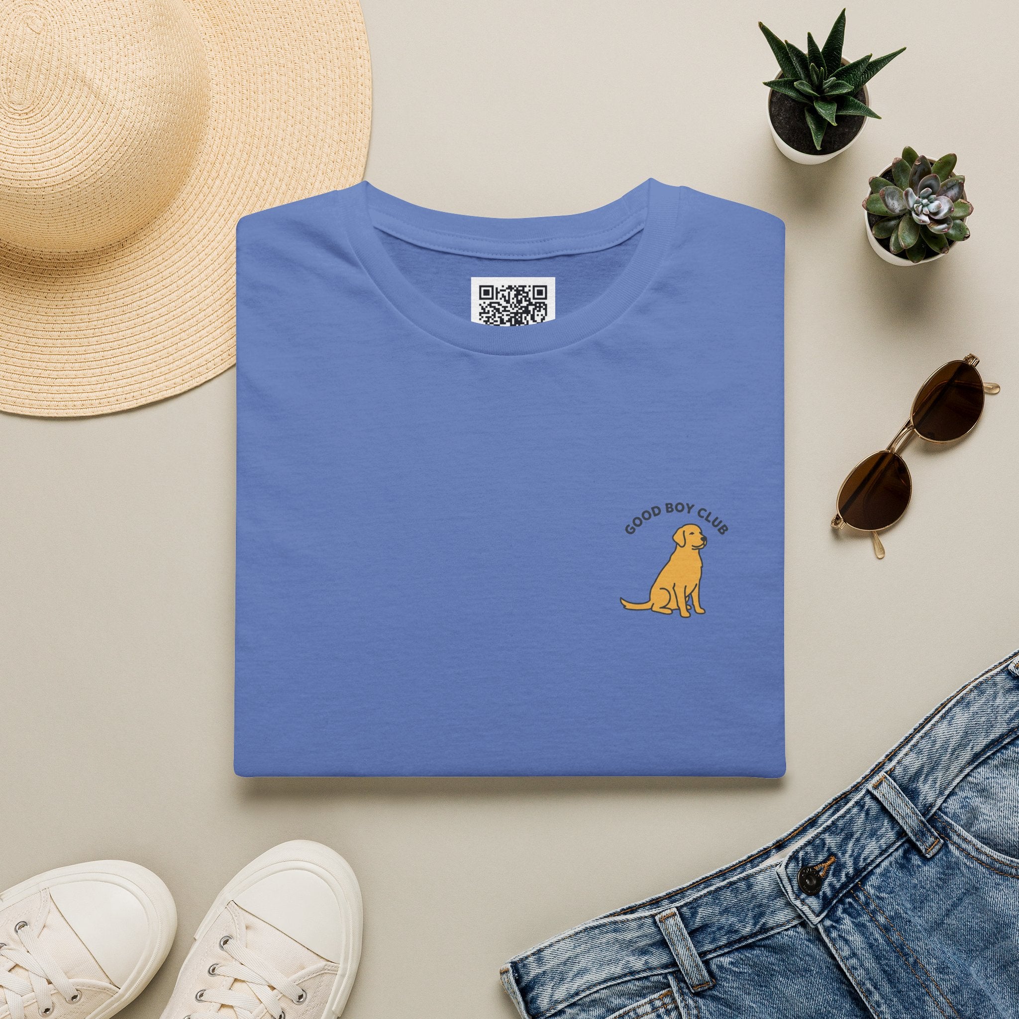 Golden Retriever Good Boy Club Print T-Shirt