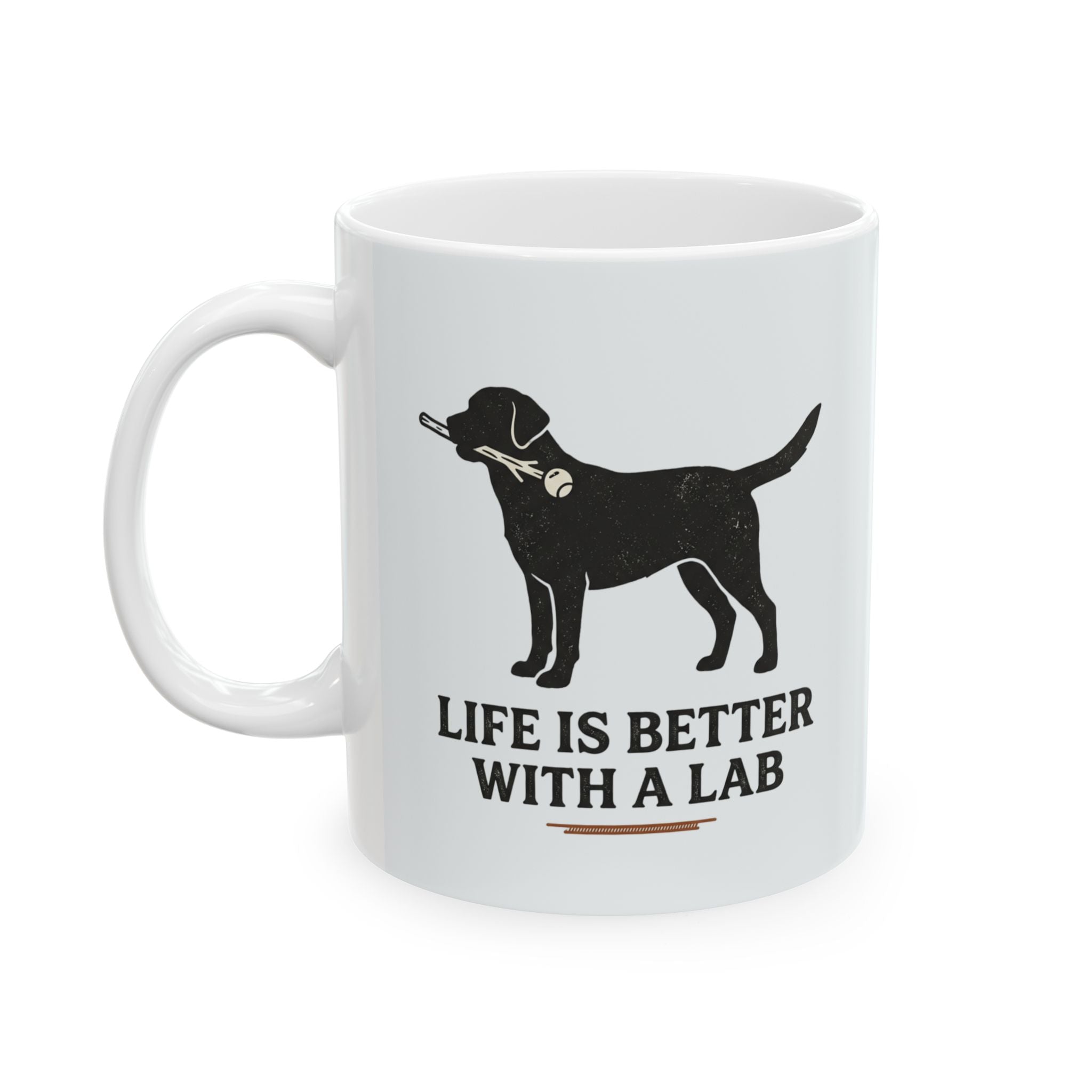 “Life is Better with a Lab” Coffee Cup (11oz & 15oz) | Ceramic Mug
