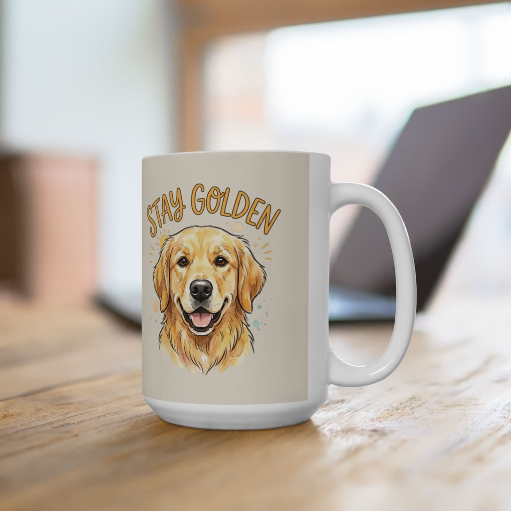 “Stay Golden” Ceramic Coffee Cup (11oz & 15oz)