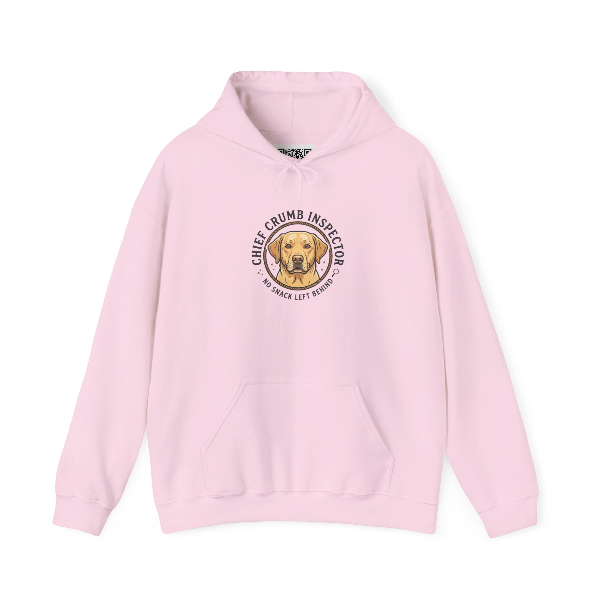 Labrador Retriever Hoodie — “Chief Crumb Inspector” Cute Labrador Kitchen Portrait Pullover