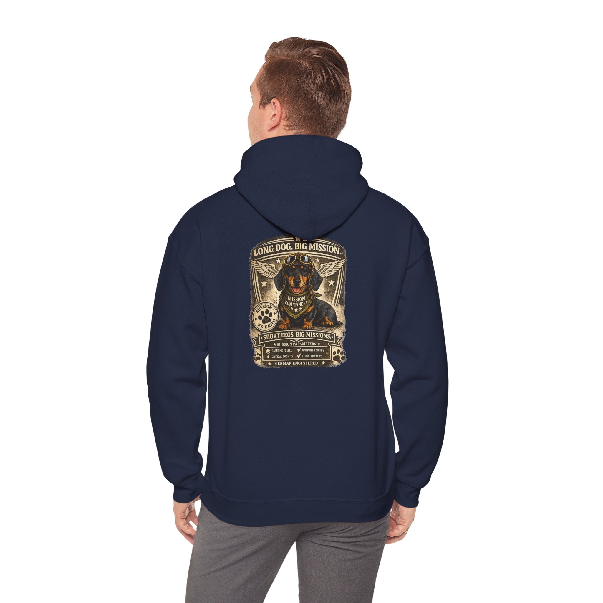 Dachshund — "Long Dog" Vintage Badge Graphic