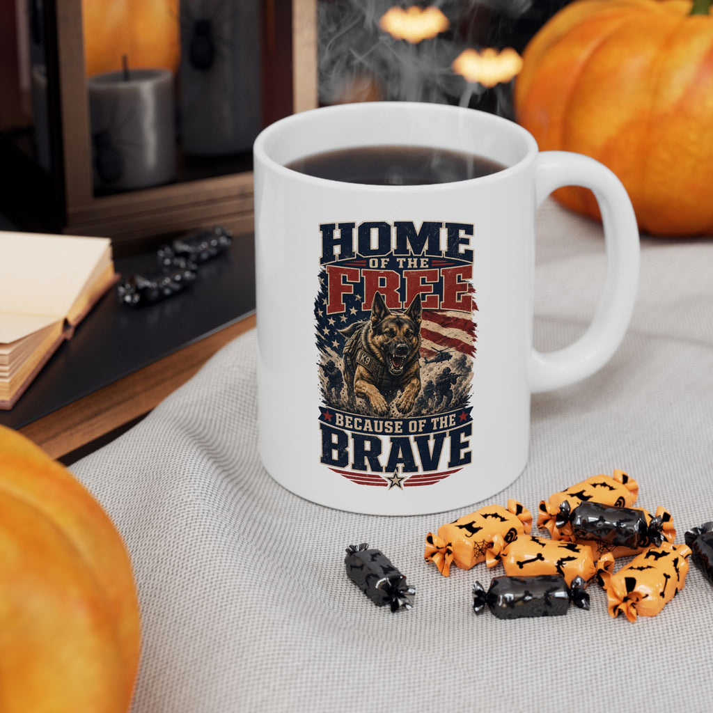 1776 American Freedom Ceramic Mug — Patriotic Police Shield Design (11oz & 15oz)