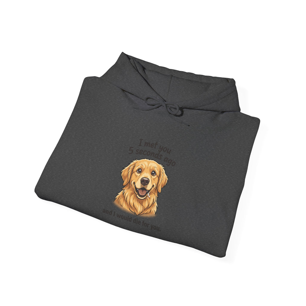 Golden Retriever Hoodie – "I Met You 5 Seconds Ago and I Would Die for You"