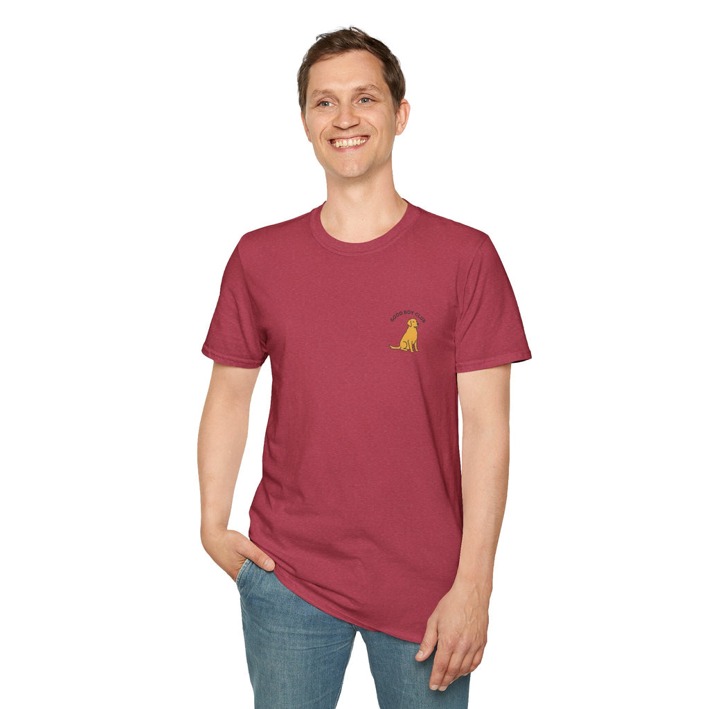 Golden Retriever Good Boy Club Print T-Shirt