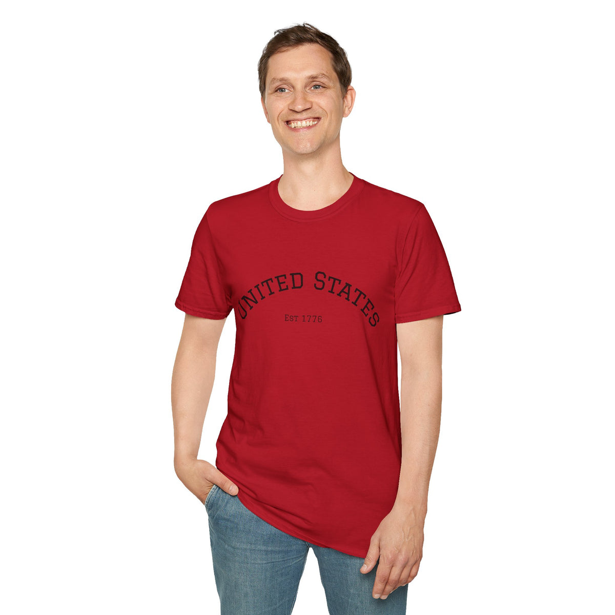 United States EST 1776 T-Shirt | Patriotic Vintage Script Tee