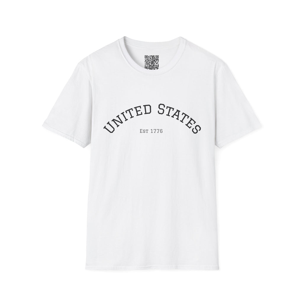 United States EST 1776 T-Shirt | Patriotic Vintage Script Tee