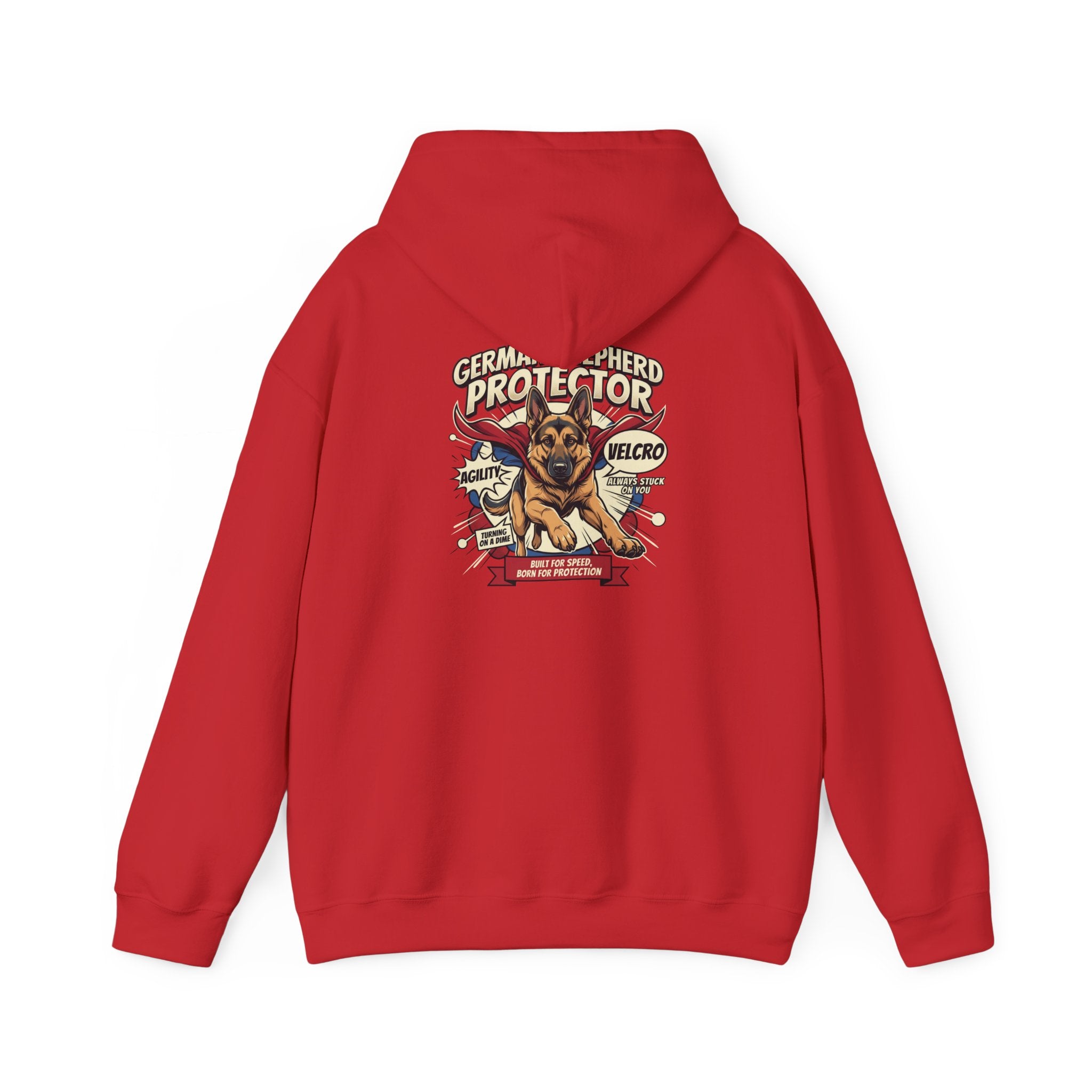 German Shepherd Protector Hoodie — "Not All Heroes Wear Capes" Dog Lover Pullover