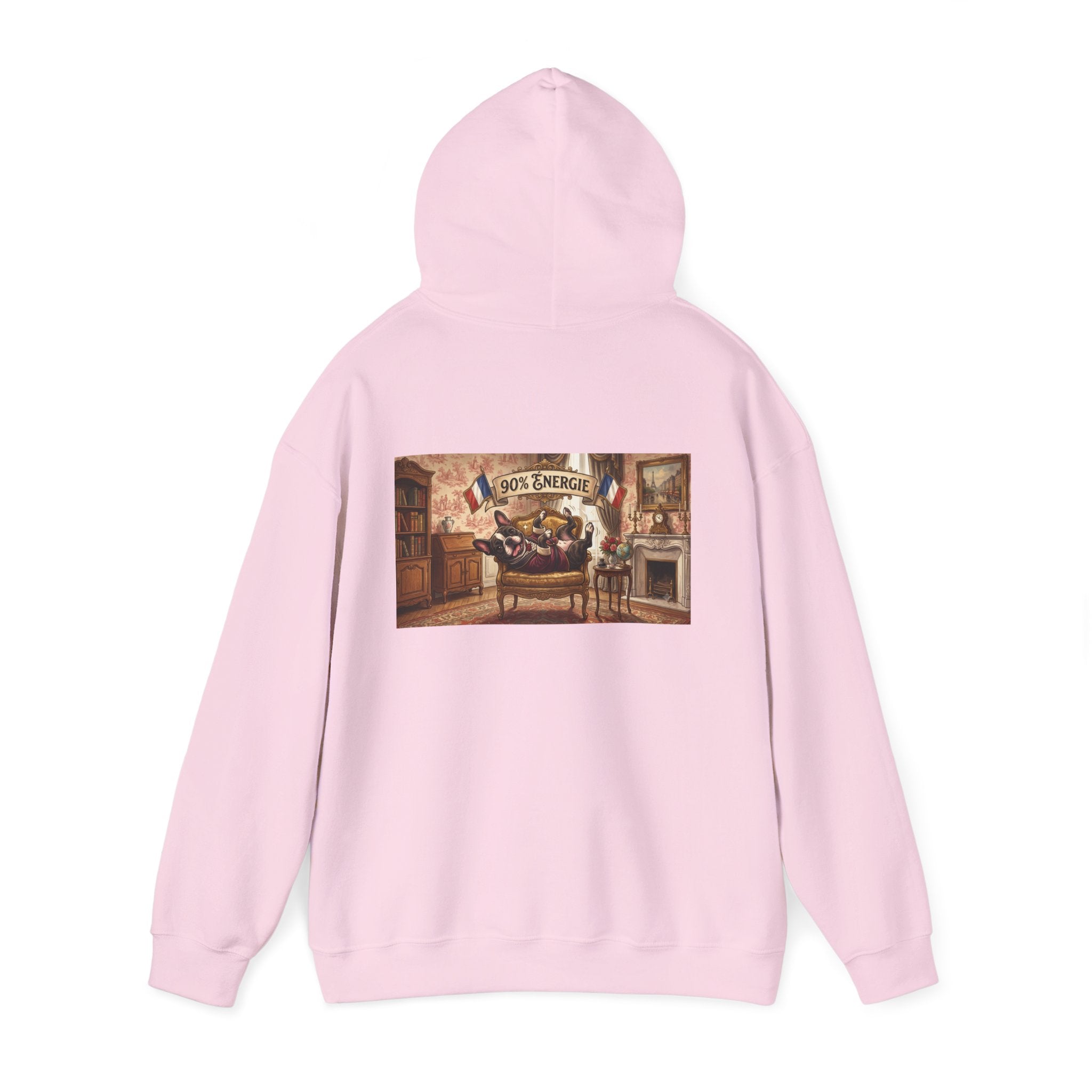 Frenchie Hoodie 90% Energy — Graphic Pullover