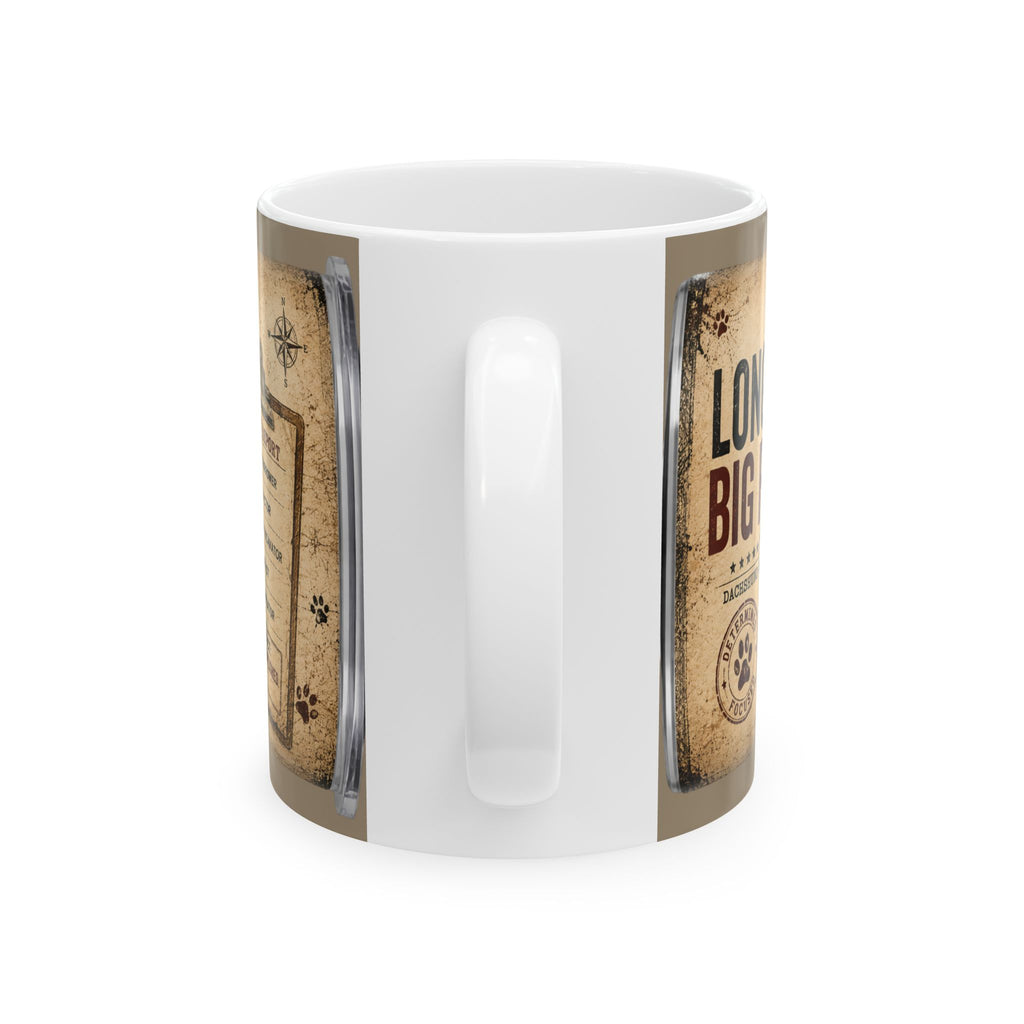 Dachshund Vintage Mug – “Long Dog, Big Dreams” 11oz/15oz