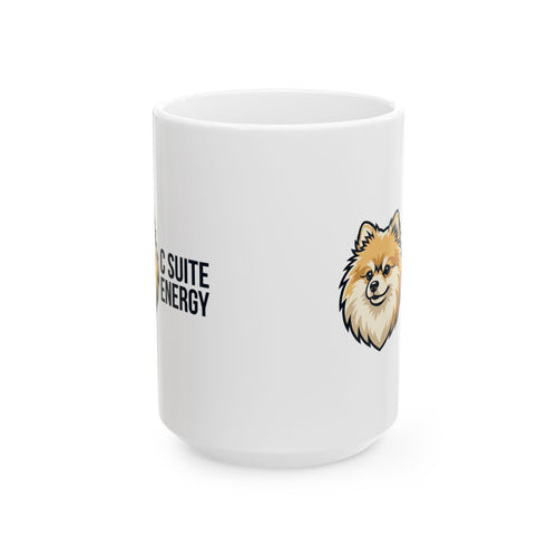 Pomeranian Energy Ceramic Mug – Cute Pomeranian Dog Coffee Cup (11oz, 15oz)