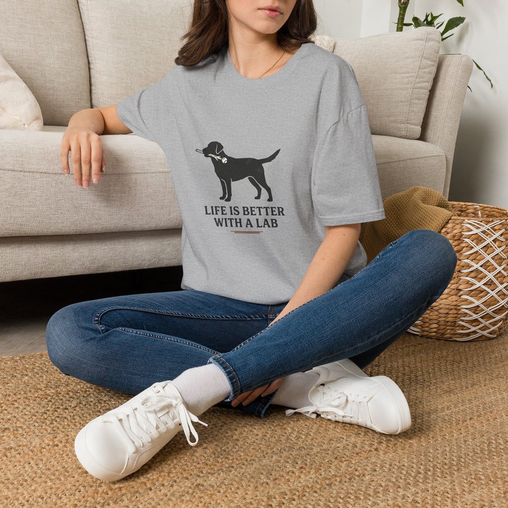 Lab Retriever T-Shirt — "Life Is Better With a Lab" Dog Lover Tee