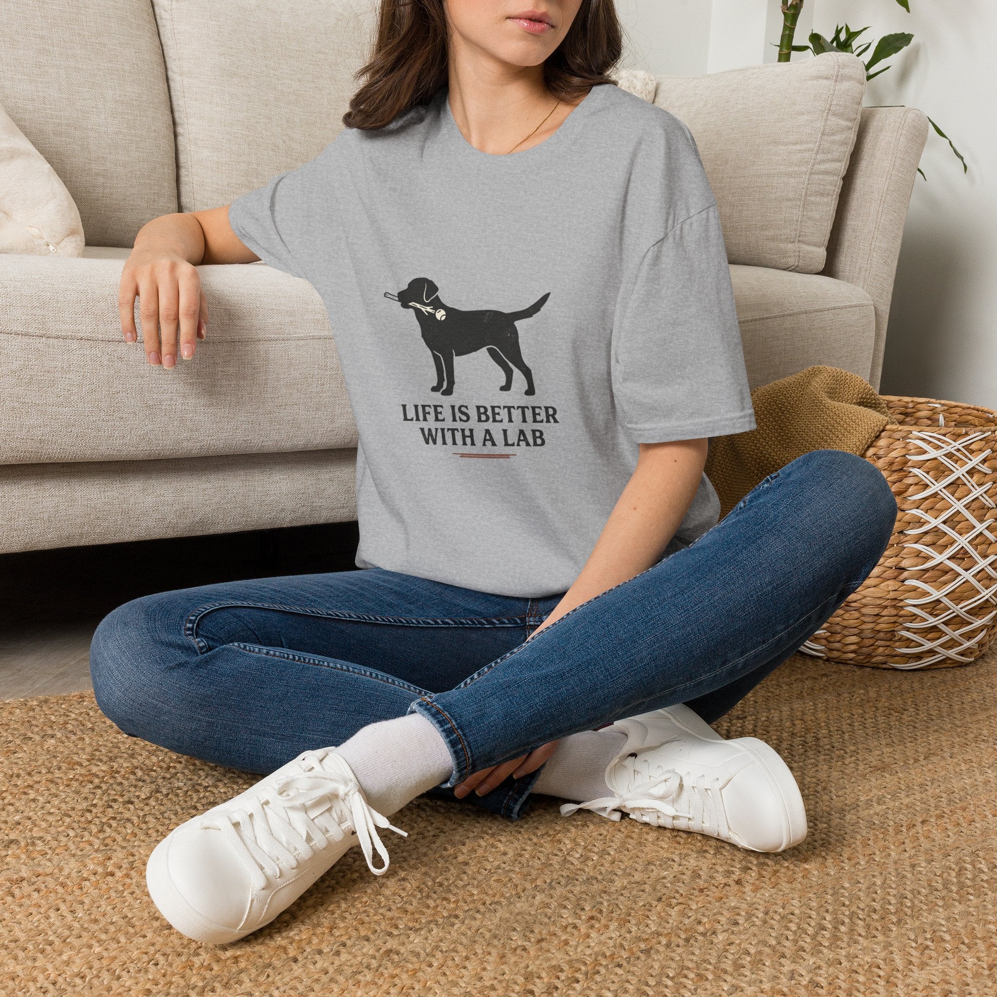 Lab Retriever T-Shirt — "Life Is Better With a Lab" Dog Lover Tee
