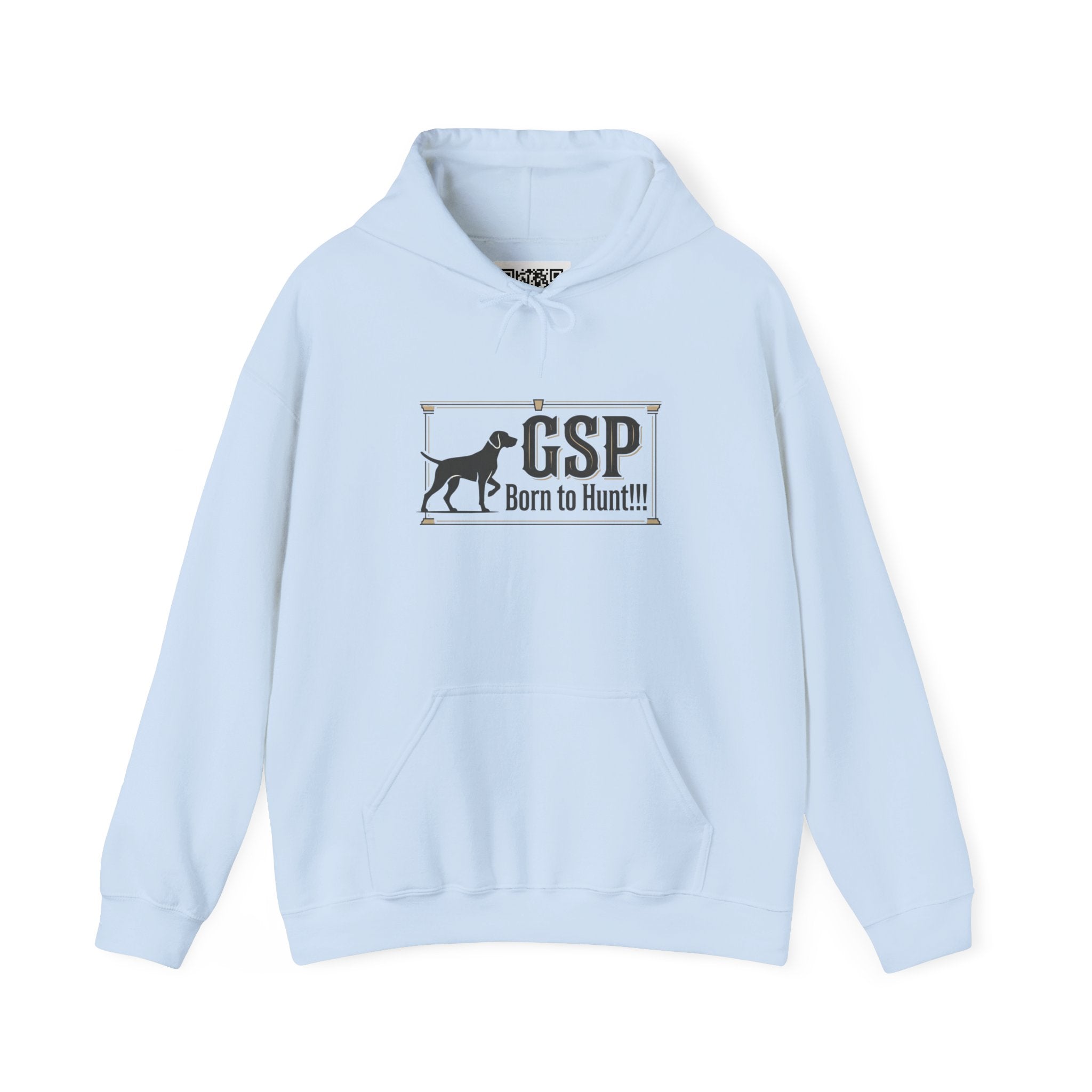 GSP 'Born to Hunt' Hoodie — German Shorthaired Pointer Blueprint Design