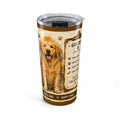 20oz Golden Retriever Tumbler – "Stay Golden" Dog Lover Travel Cup