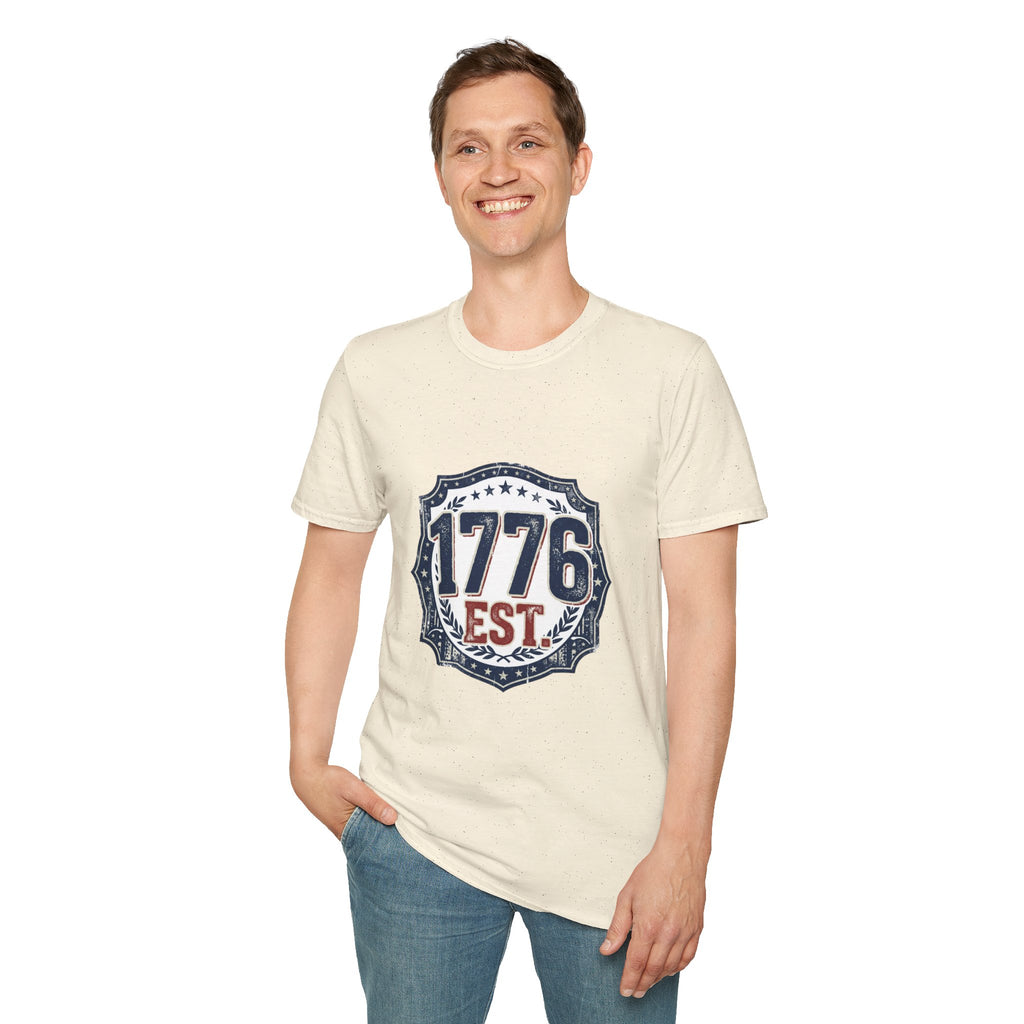 1776 Vintage Shield T-Shirt — Patriotic Independence Day Tee