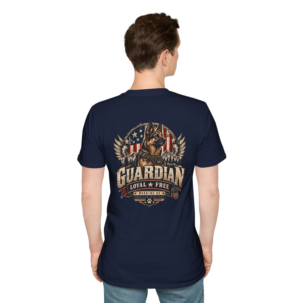 Guardian German Shepherd T-Shirt — Loyal & Free Patriotic K9 Tee