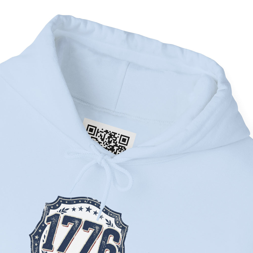 1776 Patriotic Hoodie — "Free Because of the Brave" Military Veteran Sweatshirt