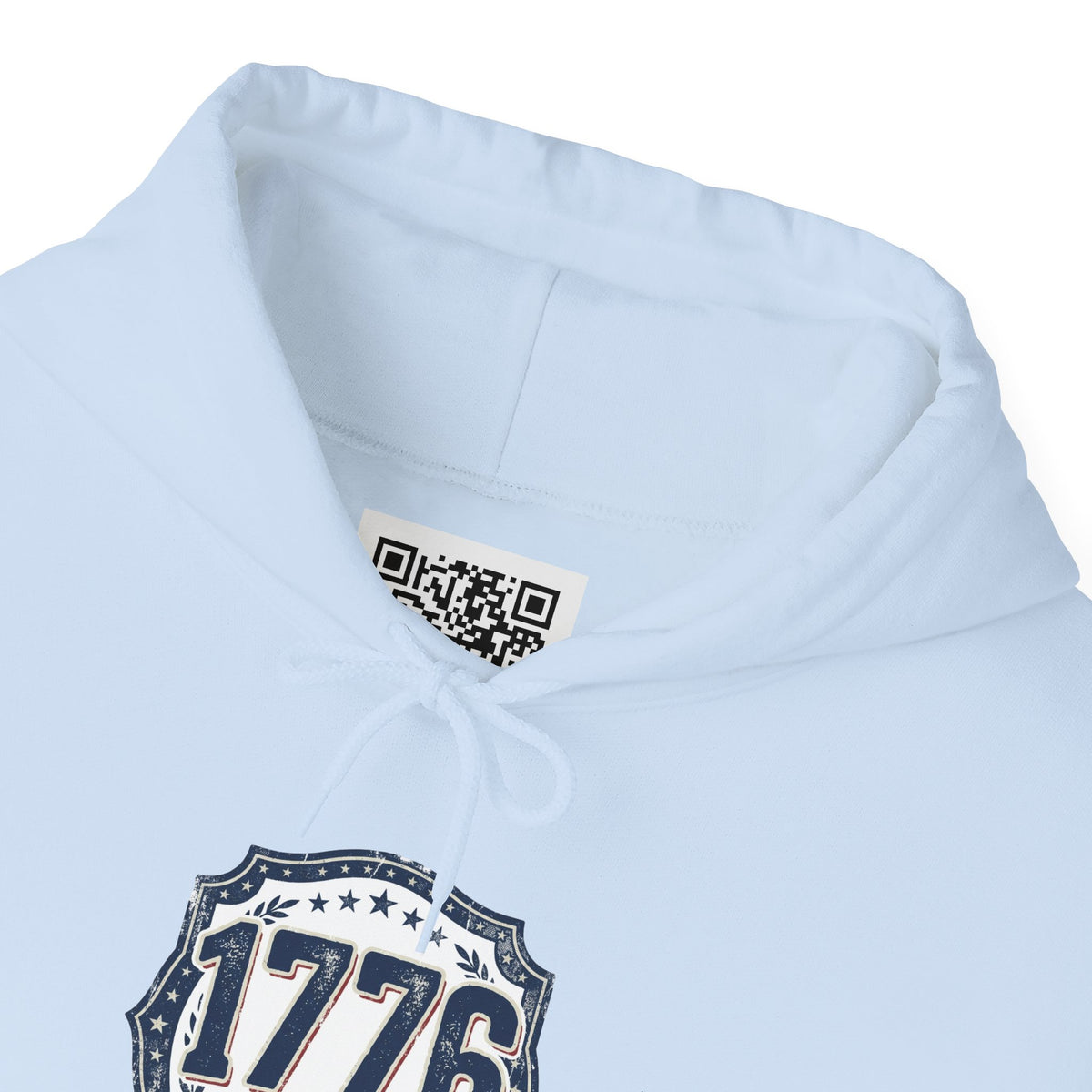 1776 Patriotic Hoodie — "Free Because of the Brave" Military Veteran Sweatshirt