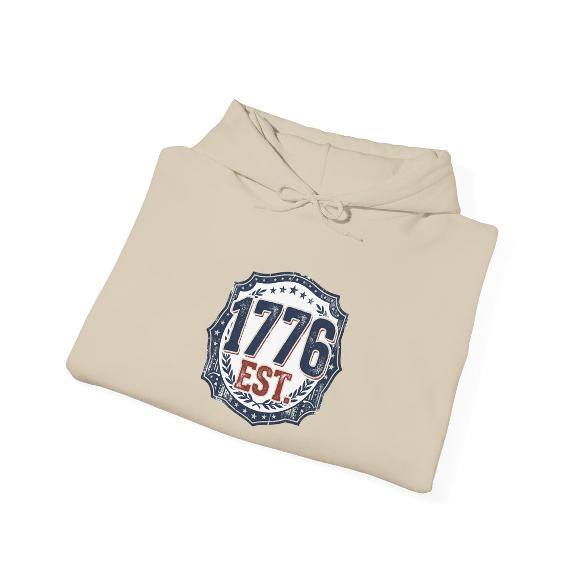 1776 Patriotic Hoodie — "Free Because of the Brave" Military Veteran Sweatshirt