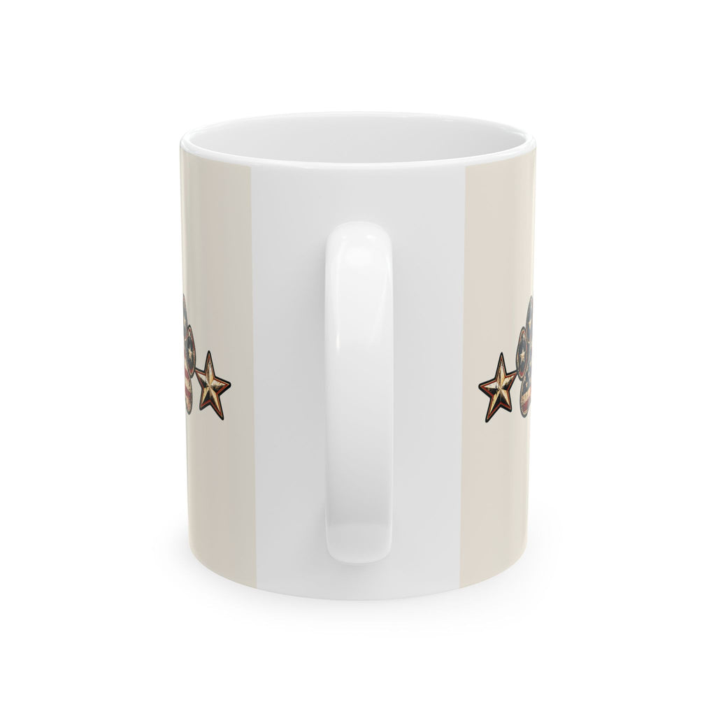 Guardian K9 Ceramic Mug – Loyal & Free American Flag German Shepherd Coffee Cup (11oz/15oz)