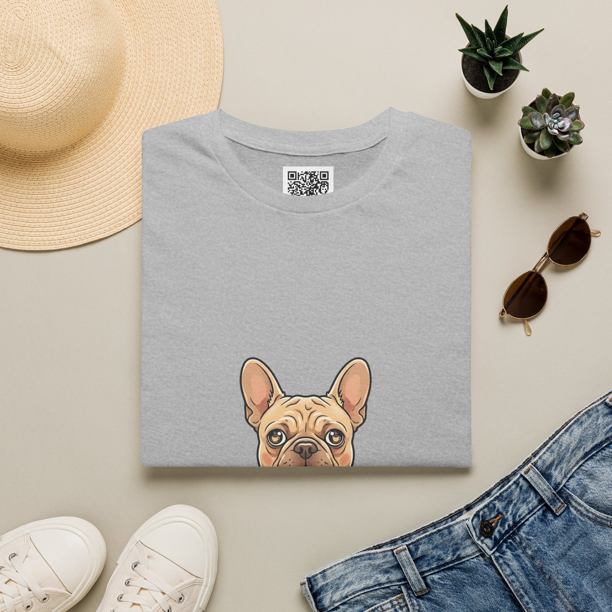 French Bulldog "Coffee First" T-Shirt
