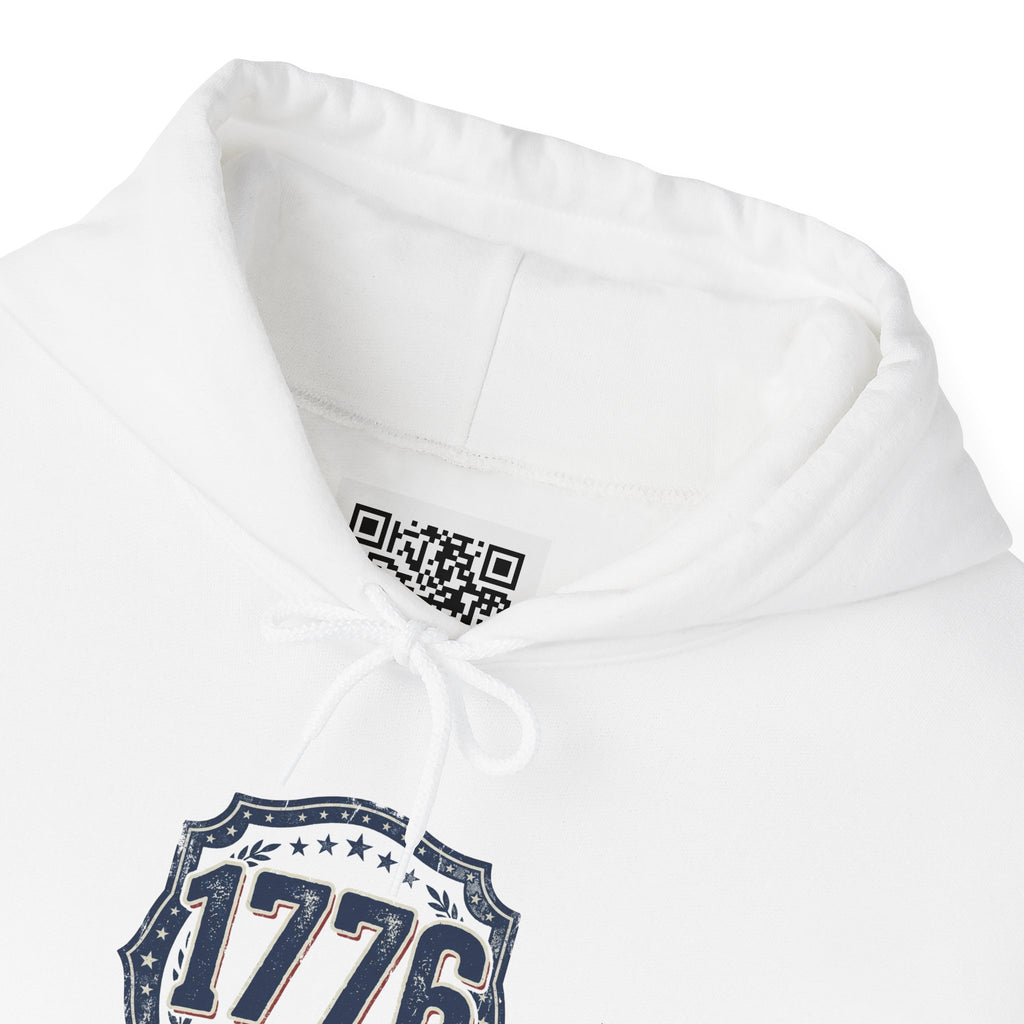 1776 Patriotic Hoodie — "Free Because of the Brave" Military Veteran Sweatshirt