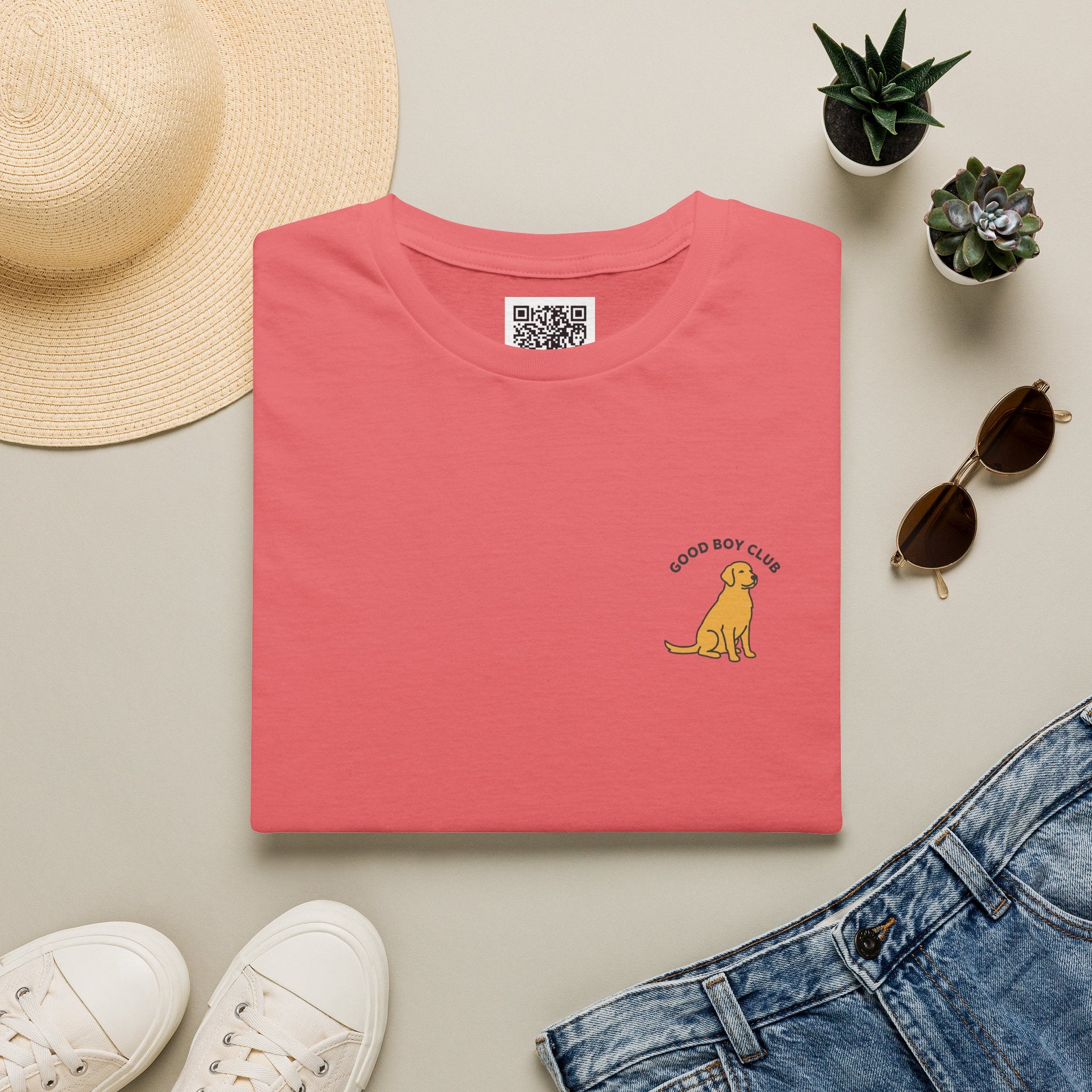 Golden Retriever Good Boy Club Print T-Shirt