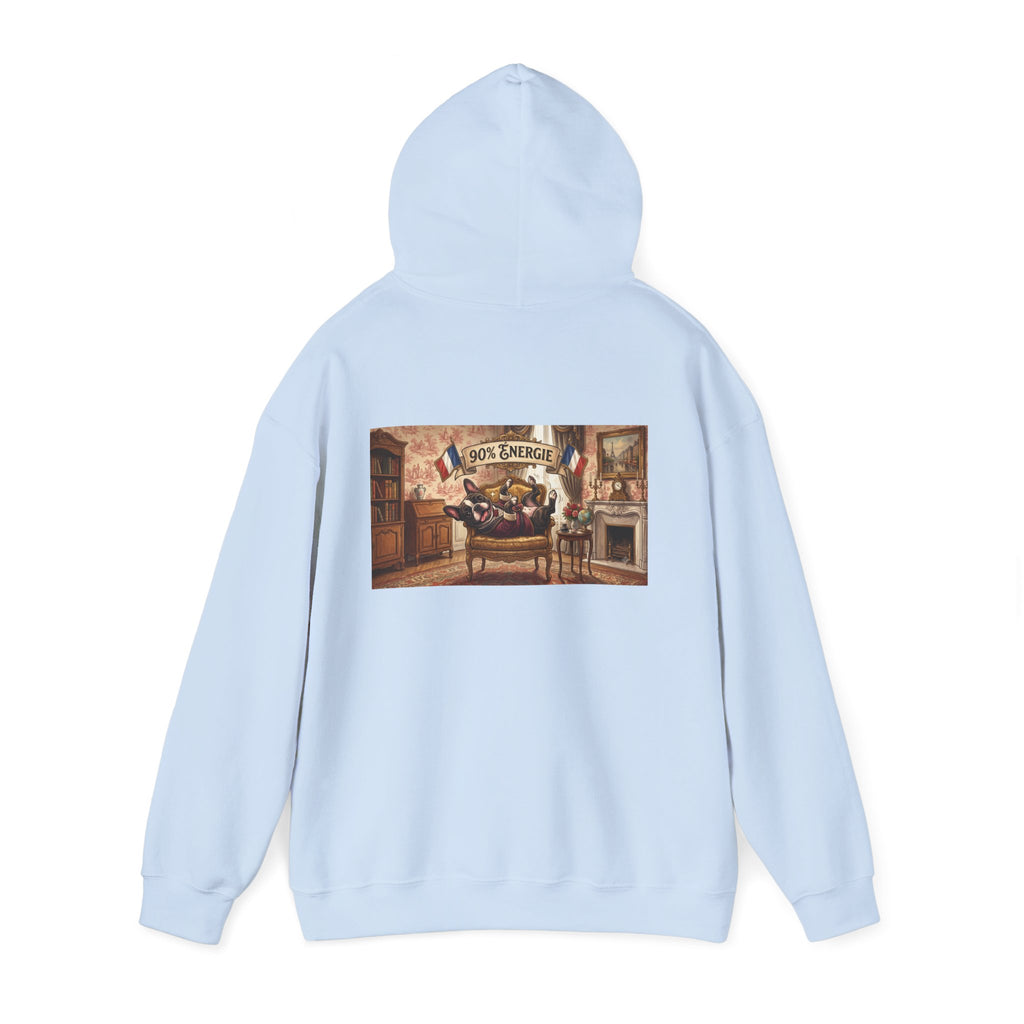 Frenchie Hoodie 90% Energy — Graphic Pullover