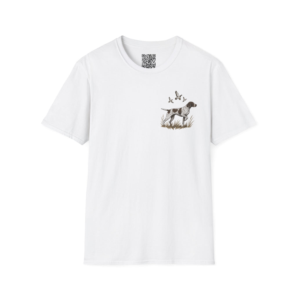 Pointer Dog Graphic T‑Shirt — Vintage Hunting Bird Design