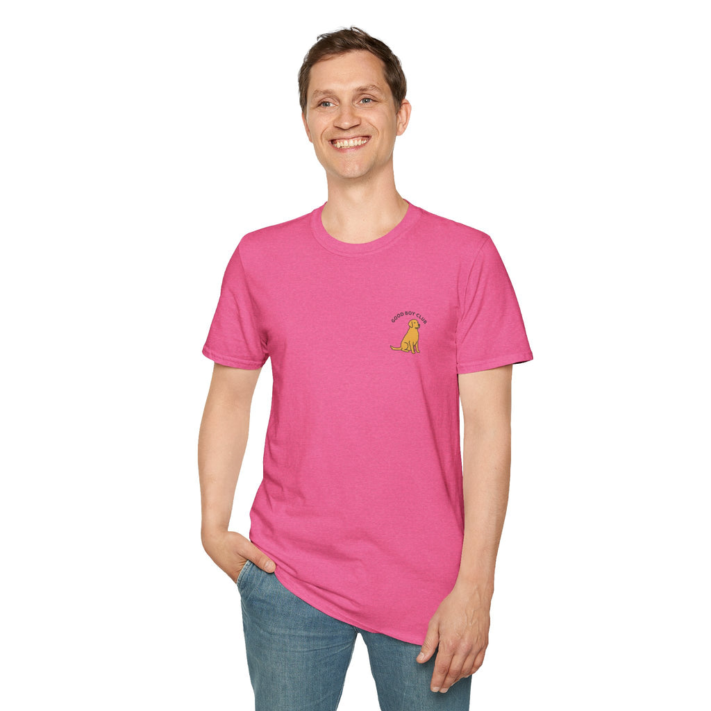 Golden Retriever Good Boy Club Print T-Shirt