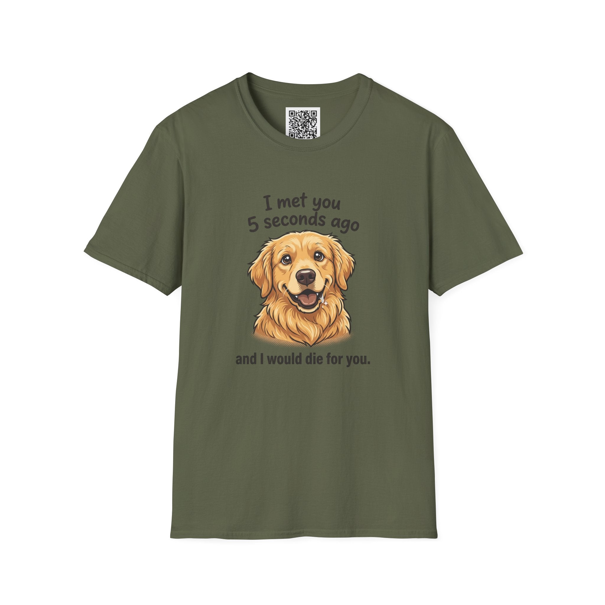 Golden Retriever Tee — “I Met You 5 Seconds Ago” Funny Dog Lover T-Shirt