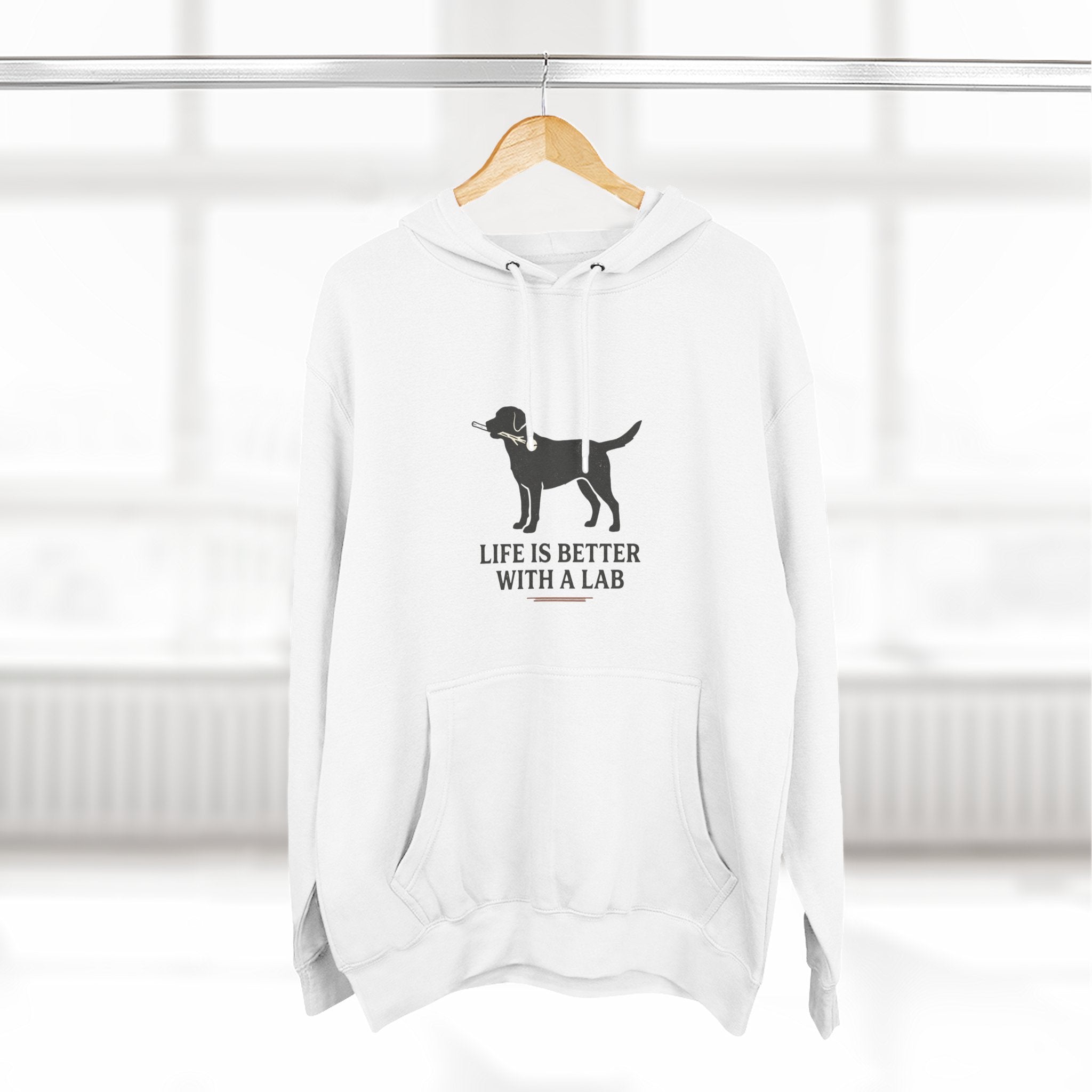 Three-Panel Fleece Hoodie