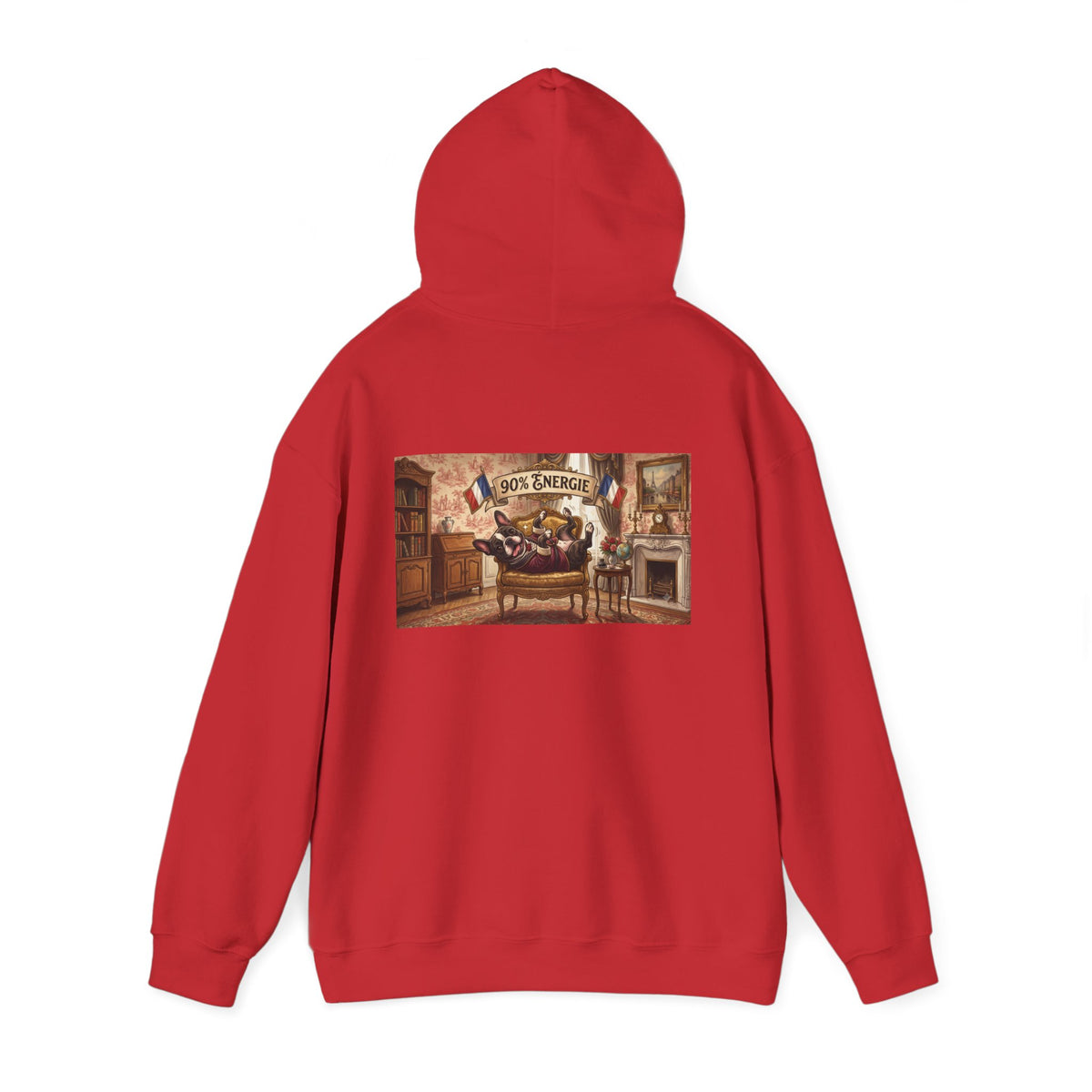 Frenchie Hoodie 90% Energy — Graphic Pullover
