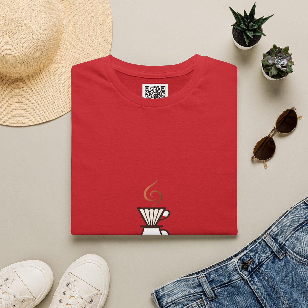 Pomeranian Pom Pom Coffee Pomeranian T-Shirt — “Fueled by Coffee and Pom Pom Energy”