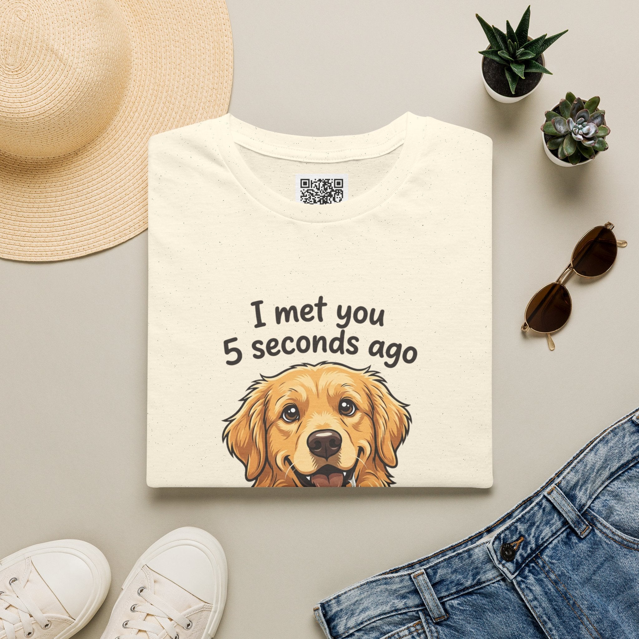 Golden Retriever Tee — “I Met You 5 Seconds Ago” Funny Dog Lover T-Shirt