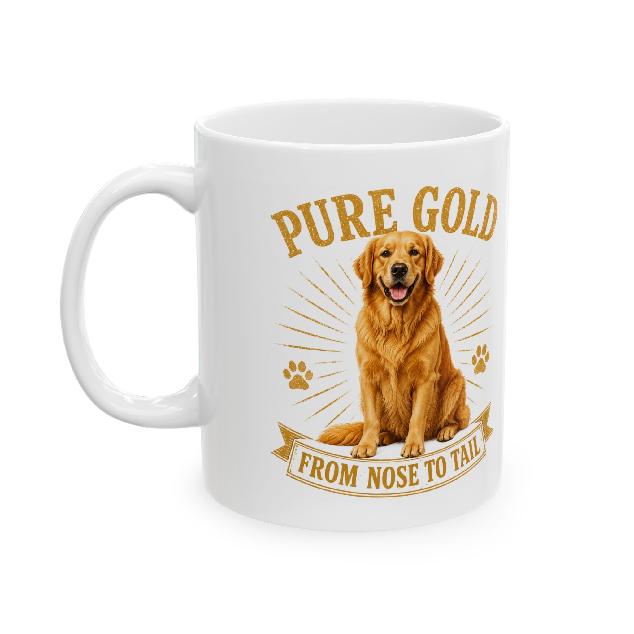 Golden Retriever Ceramic Mug – "Golden Rules" Dog Traits Coffee Cup (11oz/15oz)