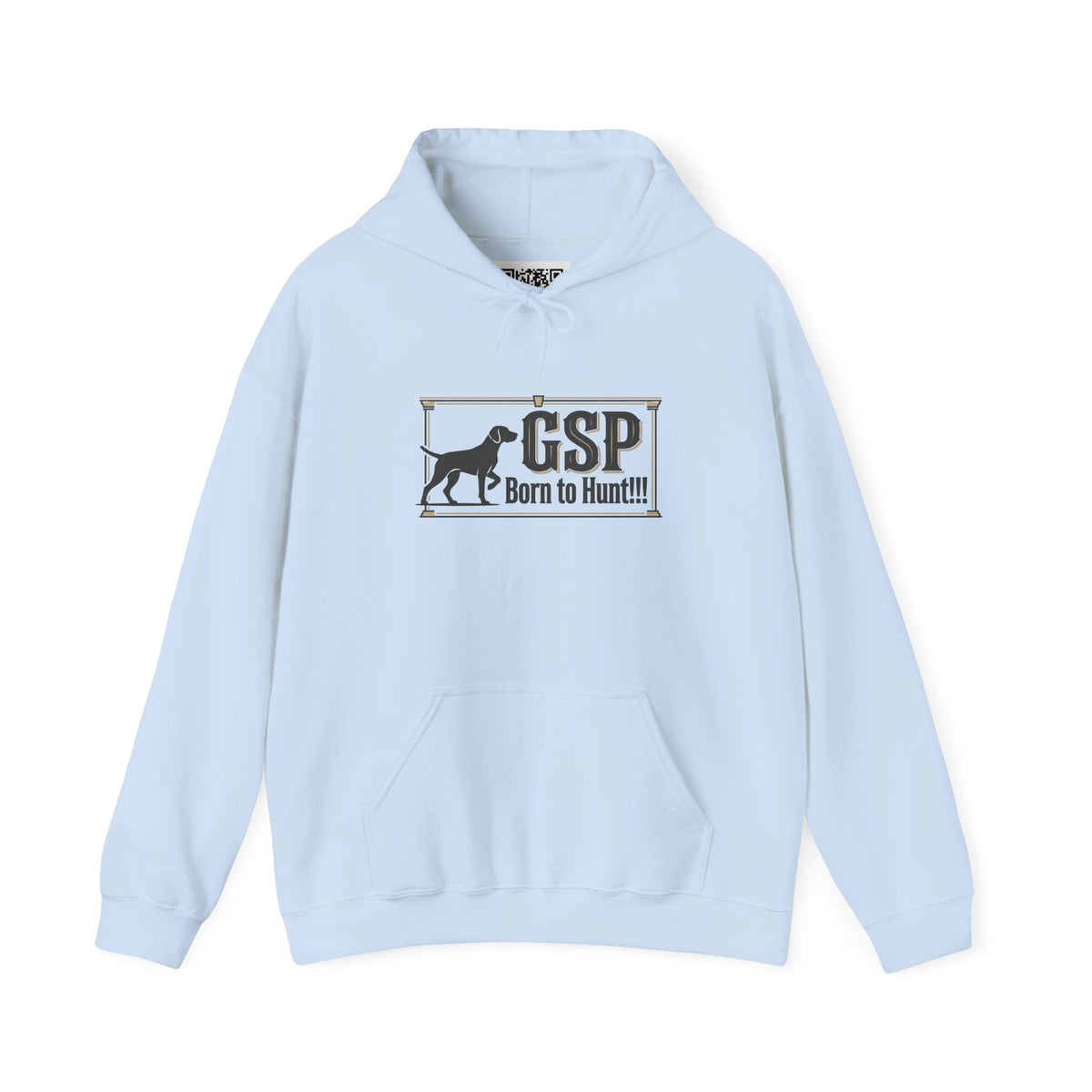 GSP 'Born to Hunt' Hoodie — German Shorthaired Pointer Blueprint Design