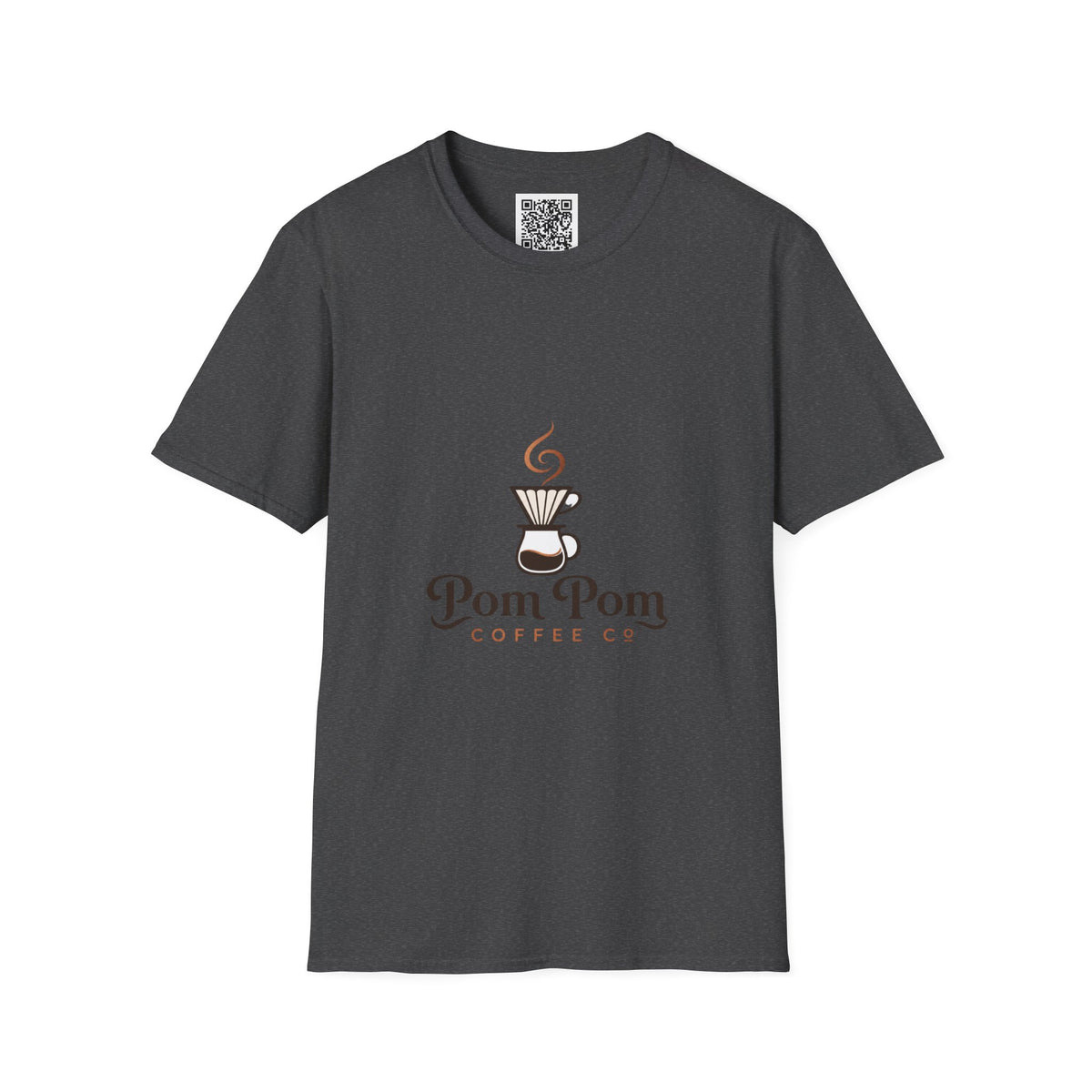 Pomeranian Pom Pom Coffee Pomeranian T-Shirt — “Fueled by Coffee and Pom Pom Energy”