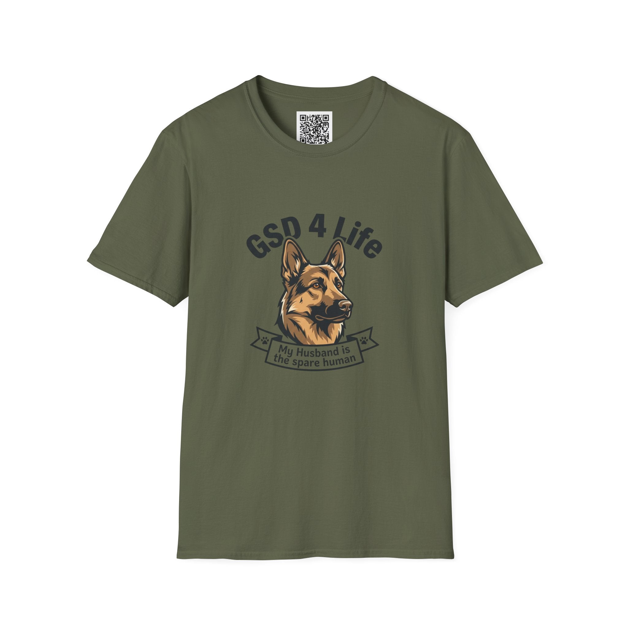 GSD 4 Life — "My Husband is the Spare Human" Dog Lover Tee