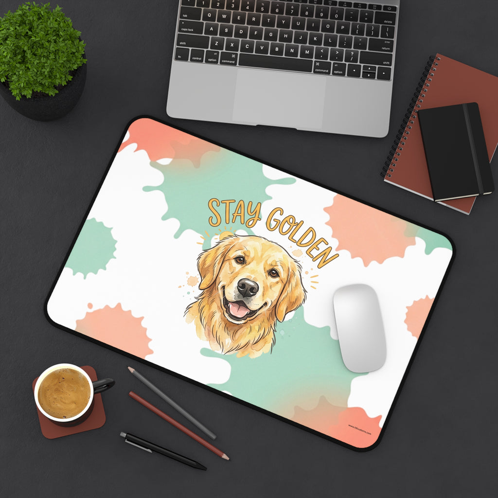 Stay Golden Golden Retriever Desk Mat