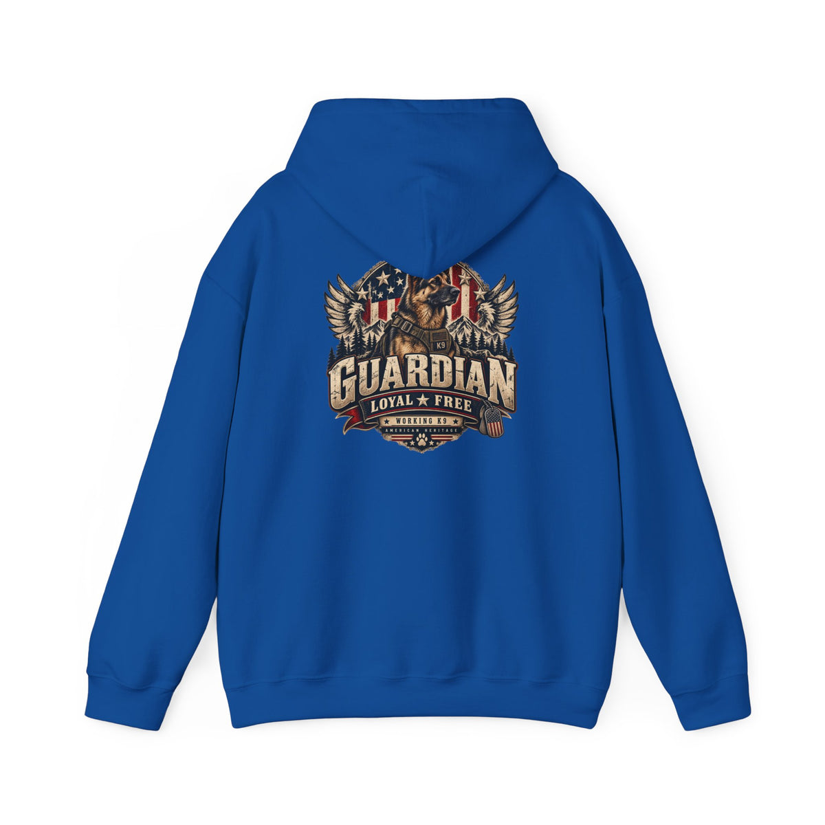 Guardian Loyal & Free Hoodie - Patriotic American Flag Eagle Design