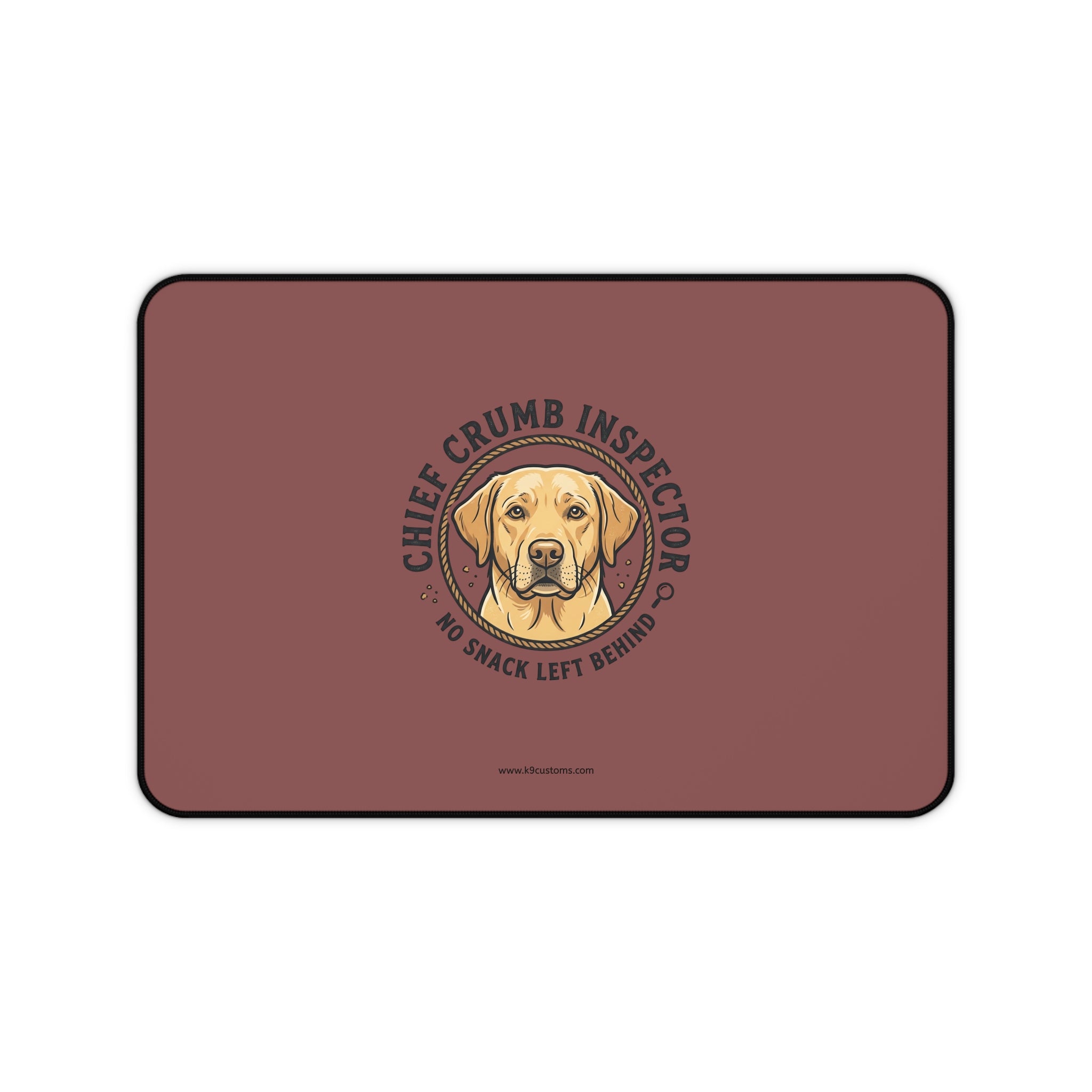 Labrador Retriever Desk Mat — "Chief Crumb Inspector" Labrador Mouse Pad Desk Mat
