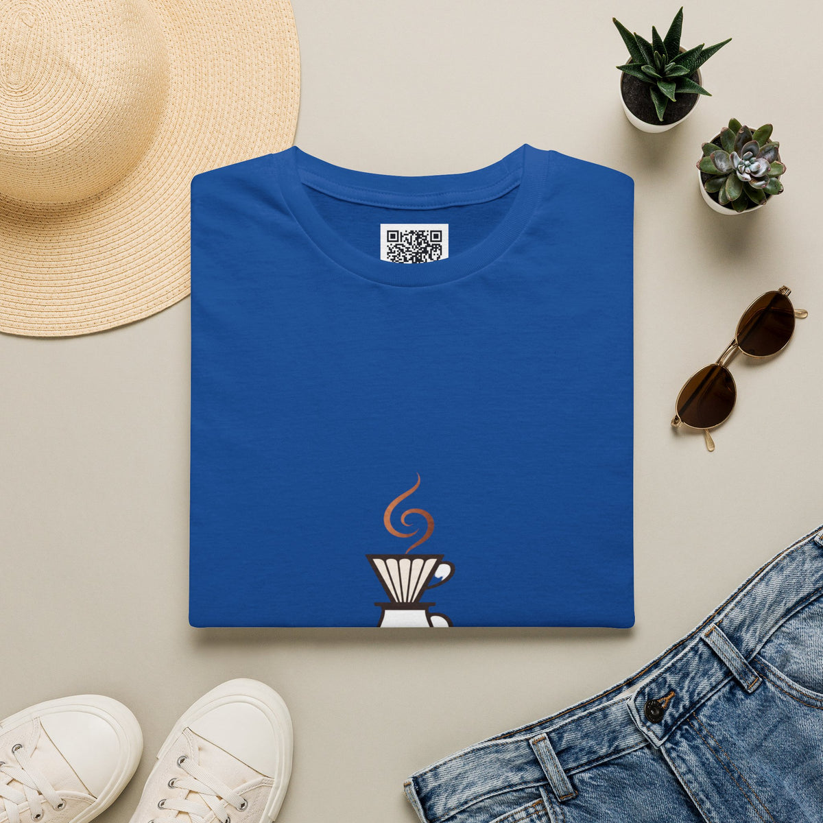 Pomeranian Pom Pom Coffee Pomeranian T-Shirt — “Fueled by Coffee and Pom Pom Energy”