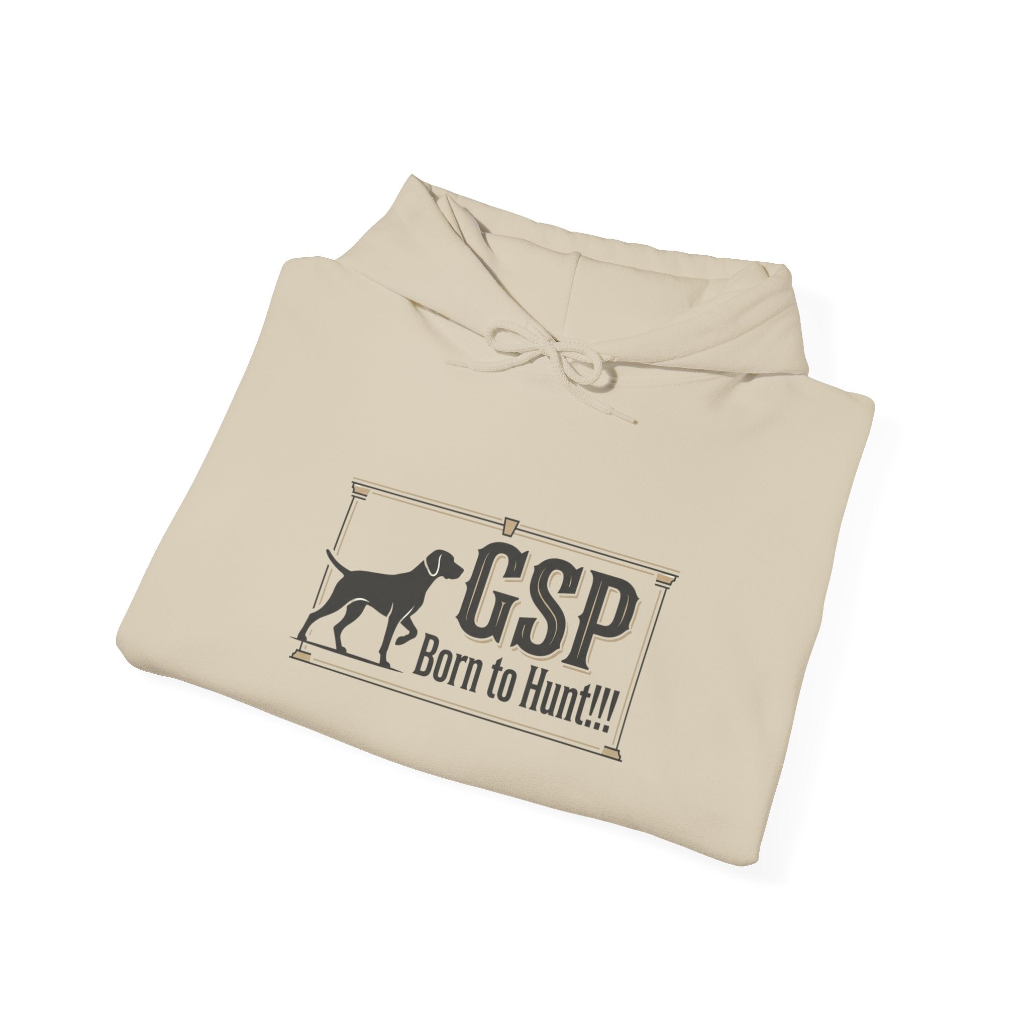 GSP 'Born to Hunt' Hoodie — German Shorthaired Pointer Blueprint Design