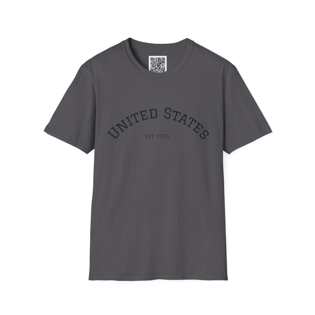 United States EST 1776 T-Shirt | Patriotic Vintage Script Tee